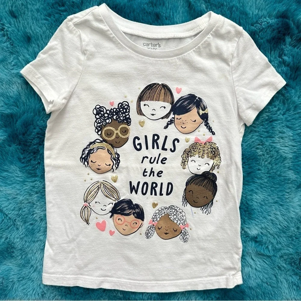Carter’s Kid Girls Short Sleeve Graphic T-shirt Size 4